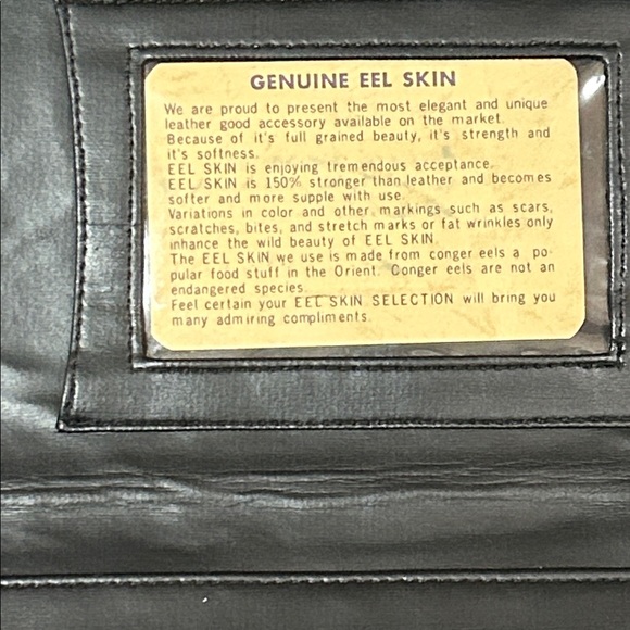 Genuine Eel Skin Portfolio Vintage EUVC 14x10 - Picture 3 of 10